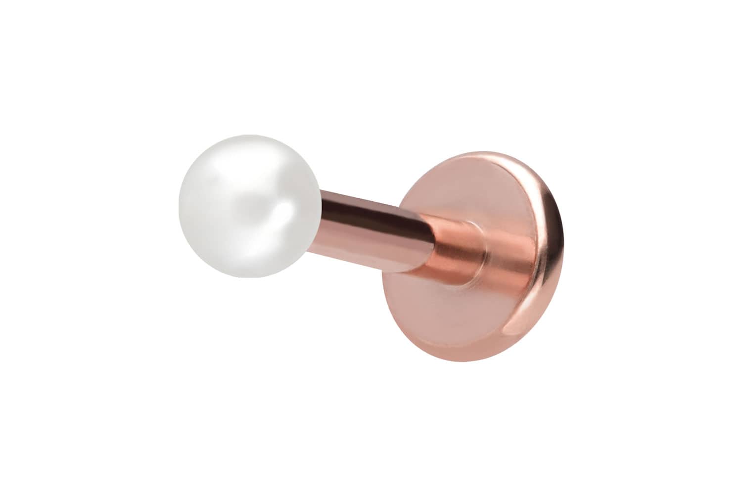 Titan Labret Piercing mit Innengewinde SYNTHETISCHE PERLE